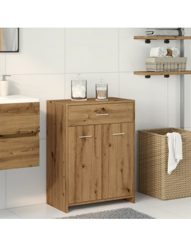 Armadietto Bagno Rovere 60x33x80 cm Legno Multistrato
