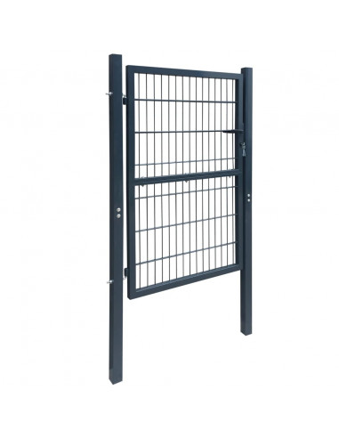 Cancello da Giardino 2D (Singolo) Grigio Antracite 106 x 210 cm