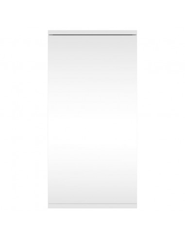 Armadietto Angolare con Specchio da Bagno Bianco 30x24x60 cm