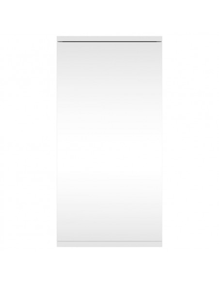 Armadietto Angolare con Specchio da Bagno Bianco 30x24x60 cm