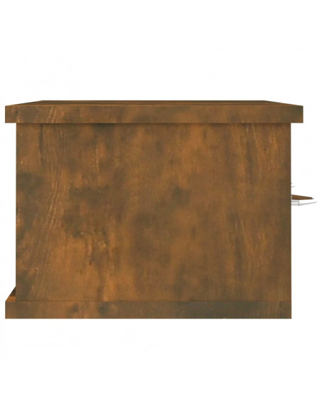 Armadietto Parete Rovere Fumo 60x26x18,5cm Legno Ingegnerizzato