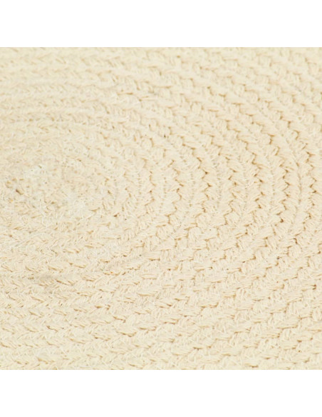 Tovagliette 4 pz Naturale Neutro 38 cm Rotonde in Cotone