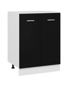 Armadio Inferiore Nero 60x46x81,5 cm in Legno Multistrato 2