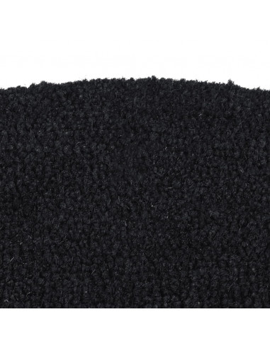 Zerbino Nero Mezzo Rotondo 50x80 cm Fibra di Cocco