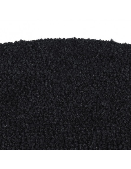 Zerbino Nero Mezzo Rotondo 50x80 cm Fibra di Cocco