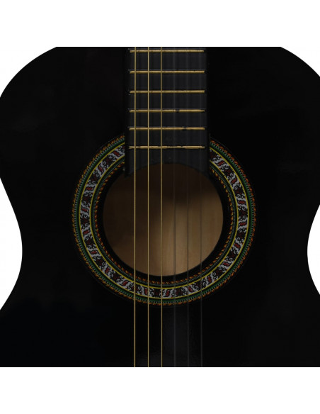 Chitarra Classica per Principianti e Bambini Nera 1/2 34"