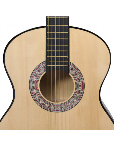 Chitarra Classica per Principianti Nera 4/4 39" in Tiglio