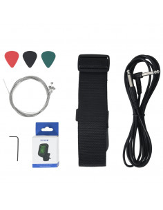 Chitarra Elettrica Bambini con Custodia Marrone Bianca 3/4 30"