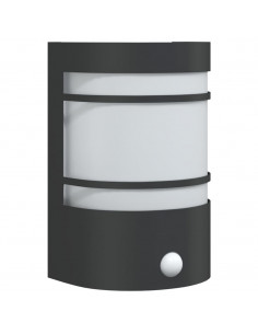 Applique da Esterno con Sensore Nera in Acciaio Inossidabile 2