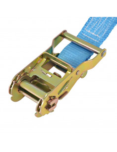 Cinghie d'Ancoraggio 4 pz a Cricchetto 2 T 6mx38mm Blu