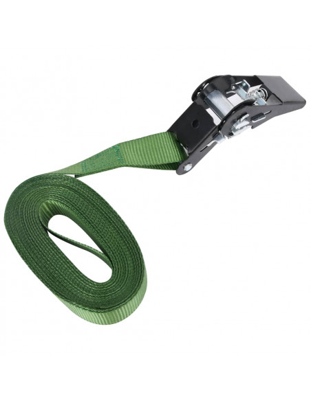 Cinghie d'Ancoraggio a Cricchetto 10 pz 800 daN 6m Verde