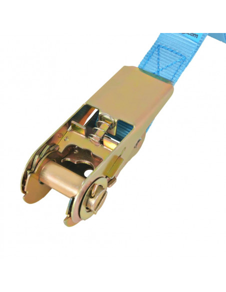 Cinghie d’Ancoraggio 10 pz a Cricchetto 0,8 T 4mx25mm Blu
