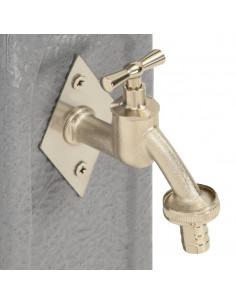 Cisterna da Giardino e Rubinetto Grigio Chiaro Effetto Pietra