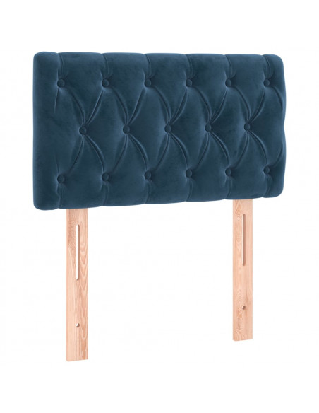 Testiera Blu Scuro 80x7x78/88 cm in Velluto