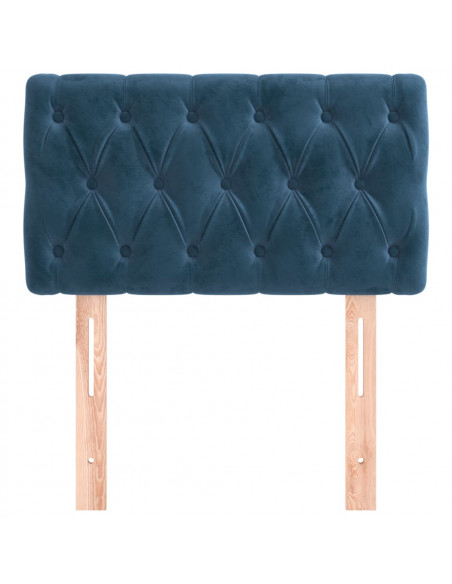 Testiera Blu Scuro 80x7x78/88 cm in Velluto