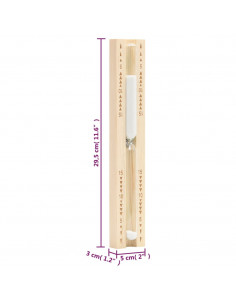 Clessidra di Sabbia per Sauna 15 Minuti Legno Massello di Pino