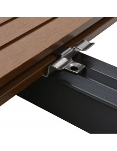 Clip per Decking 100 pz con 200 Viti in Acciaio Inossidabile