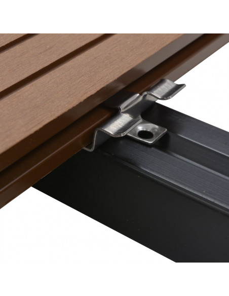 Clip per Decking 100 pz con 200 Viti in Acciaio Inossidabile
