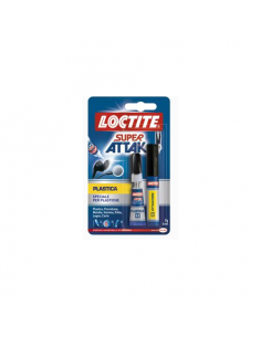 Colla specifica Loctite 357798 SUPER ATTAK Plastix Trasparente Traspar