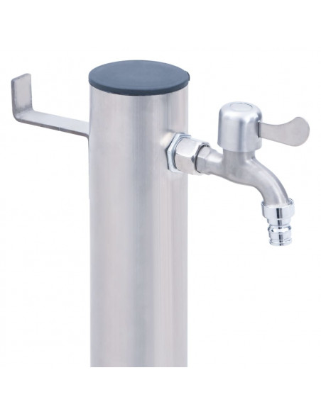 Colonna d'Acqua da Giardino 40 cm Acciaio Inox Rotonda