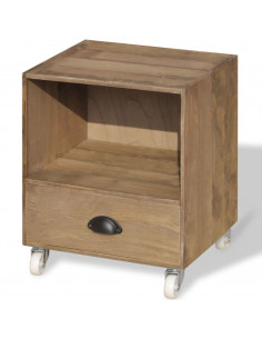 Comodini 2 Pezzi Marrone in Legno Massello