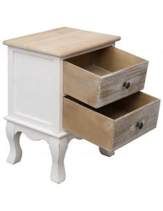 Comodini 2 pz 35x30x50 cm in Legno di Paulownia