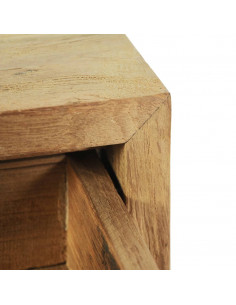 Comodini 2 pz 40x30x50 cm in Legno Massello di Teak