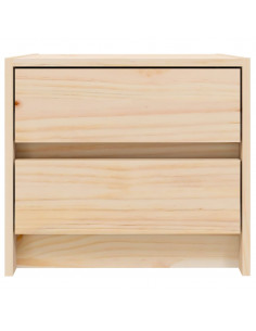 Comodini 2 pz 40x31x35,5 cm in Legno Massello di Pino