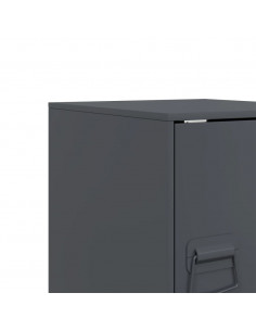 Comodini 2 pz Antracite 34,5x39x44 cm in Acciaio