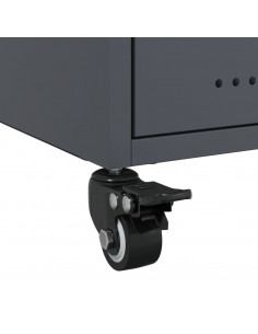 Comodini 2 pz Antracite 36x39x43,5 cm in Acciaio