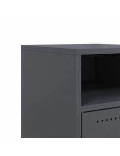 Comodini 2 pz Antracite 36x39x59 cm in Acciaio