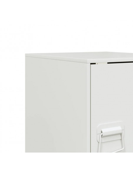 Comodini 2 pz Bianchi 34,5x39x44 cm in Acciaio