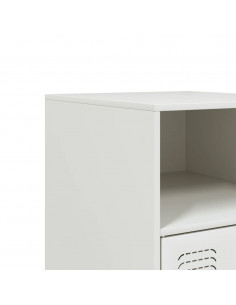 Comodini 2 pz Bianchi 34,5x39x62 cm in Acciaio