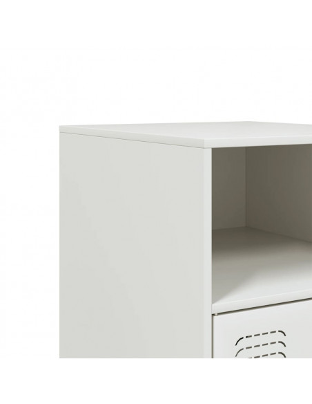 Comodini 2 pz Bianchi 34,5x39x62 cm in Acciaio