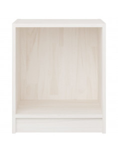Comodini 2 pz Bianchi 35,5x33,5x41,5 cm Legno Massello di Pino