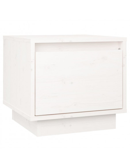 Comodini 2 pz Bianchi 35x34x32 cm in Legno Massello di Pino