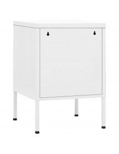 Comodini 2 pz Bianchi 35x35x51 cm in Acciaio