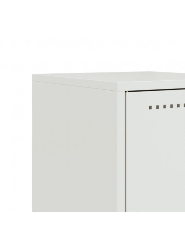 Comodini 2 pz Bianchi 36x39x43,5 cm in Acciaio