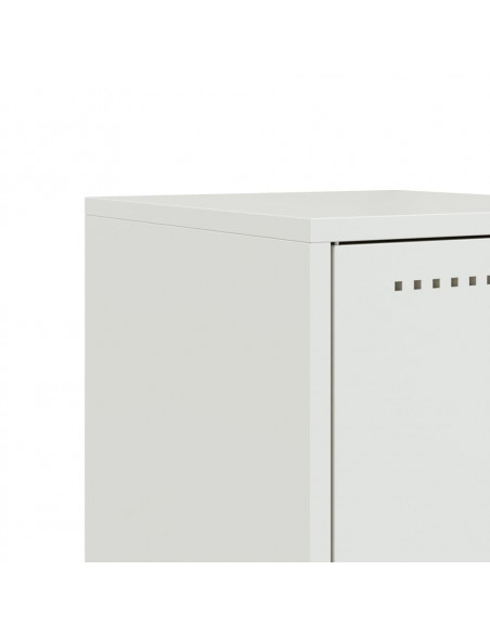 Comodini 2 pz Bianchi 36x39x43,5 cm in Acciaio
