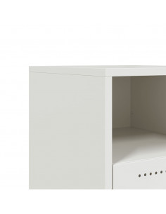 Comodini 2 pz Bianchi 36x39x43,5 cm in Acciaio