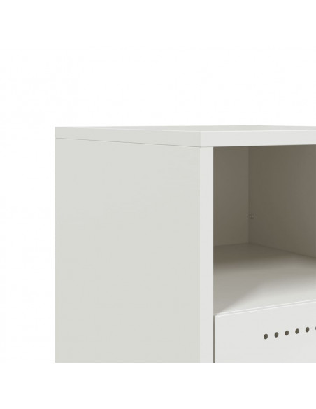 Comodini 2 pz Bianchi 36x39x43,5 cm in Acciaio