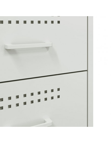 Comodini 2 pz Bianchi 36x39x50,5 cm in Acciaio
