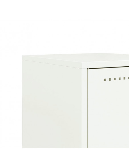 Comodini 2 pz Bianchi 36x39x60,5 cm in Acciaio