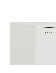 Comodini 2 pz Bianchi 36x39x78 cm in Acciaio