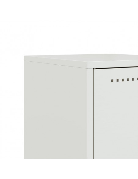 Comodini 2 pz Bianchi 36x39x78 cm in Acciaio