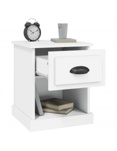 Comodini 2 pz Bianchi 39x39x47,5 cm in Legno Multistrato