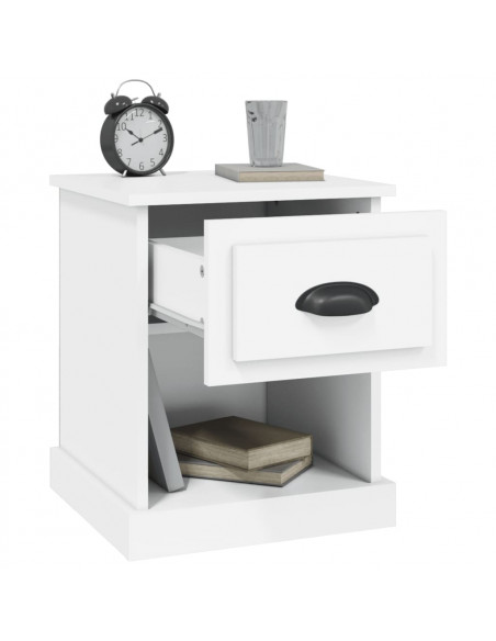 Comodini 2 pz Bianchi 39x39x47,5 cm in Legno Multistrato