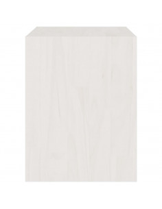 Comodini 2 pz Bianchi 40x30,5x40 cm in Legno Massello di Pino