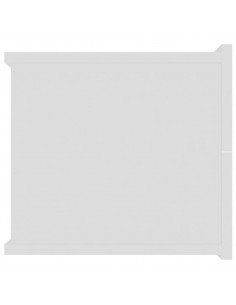 Comodini 2 pz Bianchi 40x30x30 cm in Legno Multistrato