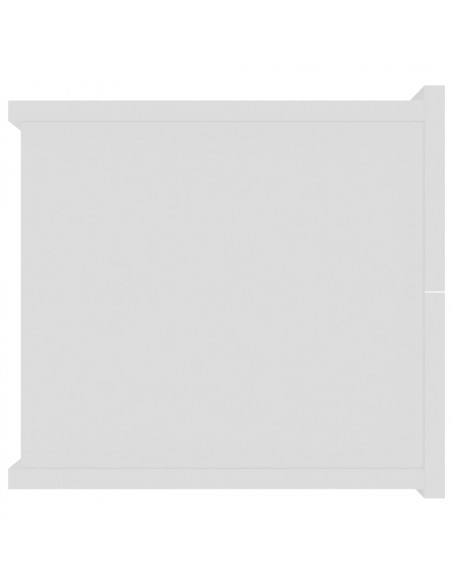 Comodini 2 pz Bianchi 40x30x30 cm in Legno Multistrato